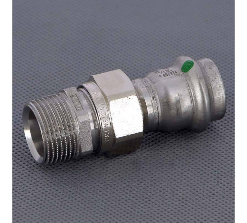 Муфта разъемная Viega Sanpress Inox 22x3/4 пресс-НР нержавеющая сталь 438302