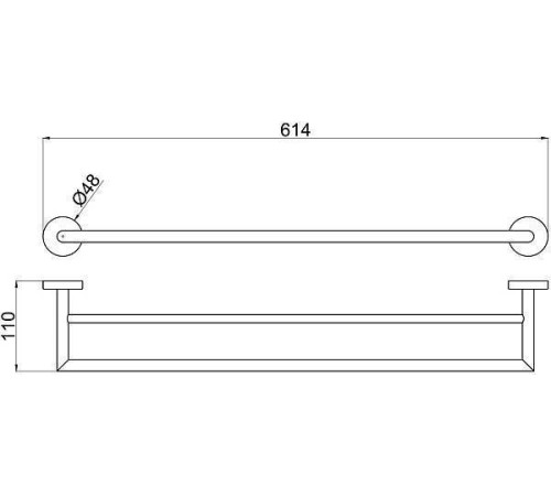 Полотенцедержатель двойной Allen Brau Priority хром 6.31012-00