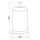 Ведро мусорное напольное Boheme Murano Cristal золото 10914-CRST-G
