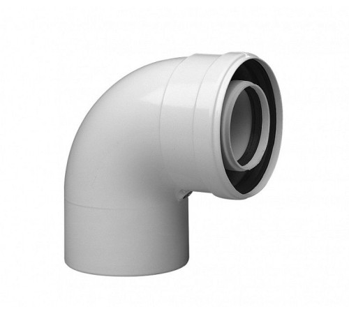 Отвод коаксиальный 90° Protherm DN 60/100 мм алюминий 0020199402