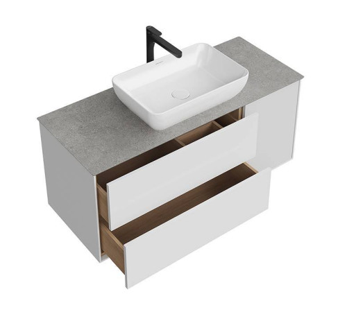 Тумба подвесная Kerama Marazzi PLAZA Modern 120x48 см 3 ящика белый / дуб виченце PLB.M.120.3\WHT.V