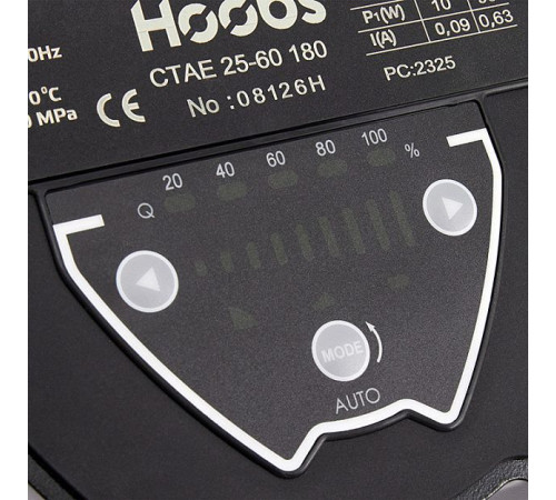 Насос циркуляционный Hoobs CTAE 25-60 180 мм 90 Вт 220 В с гайками 08126H