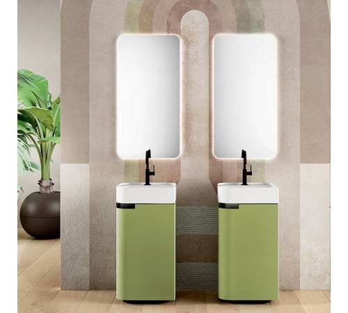 Комплект мебели Oasis Profilo тумба с раковиной и зеркало 50х100 см Mint/белый 0FRSP050/0PFBFS0451D1