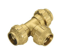 Тройник компрессионный Tiemme 25x25x25 мм 3410018