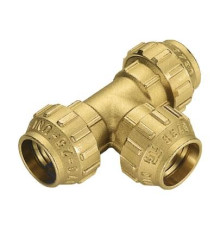 Тройник компрессионный Tiemme 25x25x25 мм 3410018