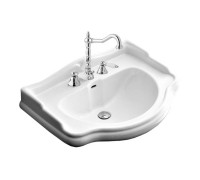 Раковина Kerasan Retro 55 см 3 отверстия белая 104501/7602