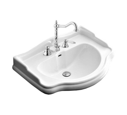 Раковина Kerasan Retro 55 см 3 отверстия белая 104501/7602