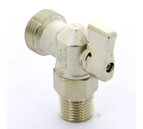 Кран шаровой для стиральной машины ITAP никелированный 1/2х3/4 дюйма 392 1/2