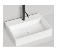 Раковина накладная Salini Ottavia 60х45х13.3 см 1 отв. S-Stone белый матовый 1103201M