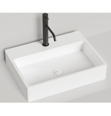 Раковина накладная Salini Ottavia 60х45х13.3 см 1 отв. S-Stone белый матовый 1103201M