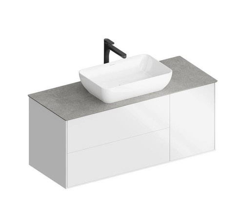 Тумба подвесная Kerama Marazzi PLAZA Modern 120x48 см 3 ящика белый / дуб виченце PLB.M.120.3\WHT.V