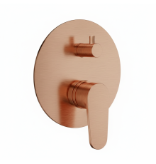 Смеситель встраиваемый Aquanet Novara на 2 потребителя с внутренней частью медь шлифованная AQM8814BC
