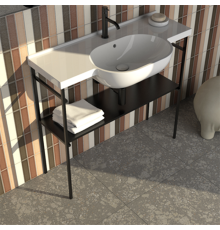 Консоль для раковины напольная Globo Mode 96.7x31.5x85.5 см черный матовый ME003.SAR