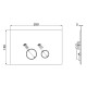 Клавиша смыва Newform X-STEEL 316 двойная для Geberit Sigma 8/12 INOX 69643X.50.050