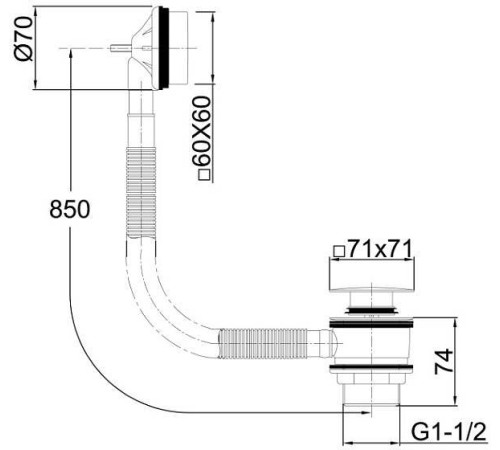 Слив-перелив для ванны Allen Brau Infinity 5.21028-31
