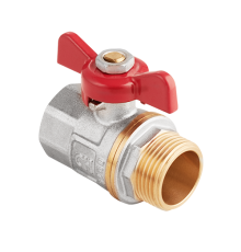 Кран шаровой AquaHit 3/4 НВ PN 25 ручка-бабочка BV31405