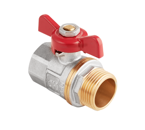 Кран шаровой AquaHit 3/4 НВ PN 25 ручка-бабочка BV31405