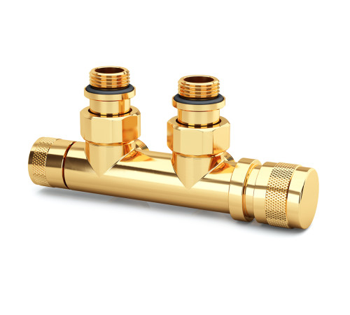 Узел нижнего подключения SR Rubinetterie Tondera угловой правый 1/2x3/4 Золото 0681-1500D0E0