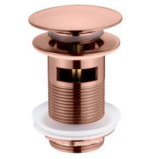 Донный клапан для раковины Boheme Click-Clack с переливом матовая медь 612/2-CB