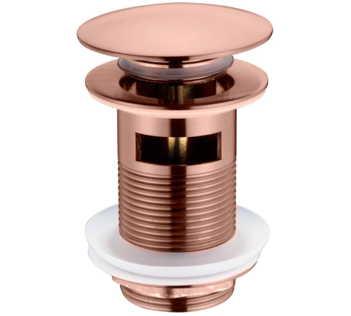 Донный клапан для раковины Boheme Click-Clack с переливом матовая медь 612/2-CB