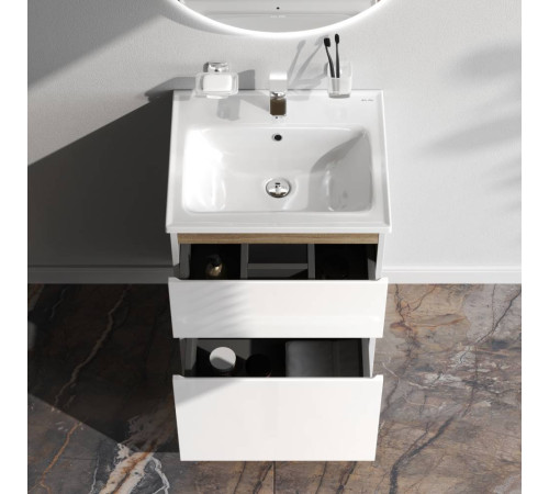 Тумба под раковину напольная AM.PM X-Joy 55 см 2 ящика белый глянец M85AFSX0552WG