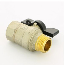 Кран шаровой латунный LD Pride 47.15.B-Н.Б 1/2 ВР-НР ручка-бабочка 47.302.15