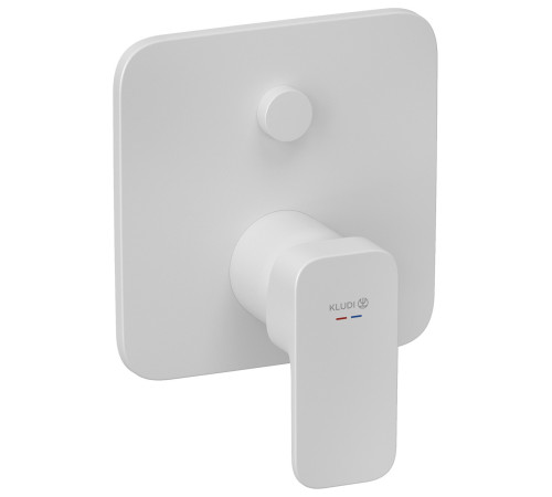 Смеситель для ванны и душа Kludi Renon на 2 потребителя внешняя часть белый матовый 427595375