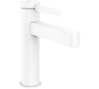 Смеситель для раковины hansgrohe Finoris 110 однорычажный со сливным гарнитуром матовый белый 76020700