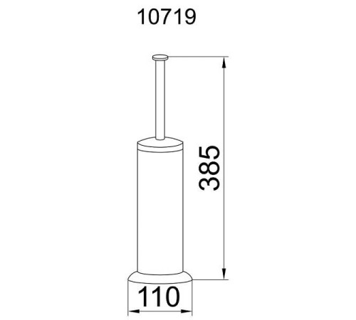 Ершик для туалета Boheme Puro напольный хром 10719