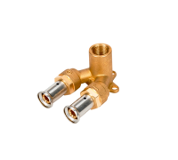 Водорозетка проходная пресс HENCO 20x1/2x20 ВР латунь укороченная 40 мм 3P-200420VK