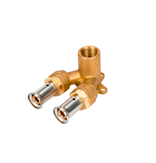 Водорозетка проходная пресс HENCO 20x1/2x20 ВР латунь укороченная 40 мм 3P-200420VK