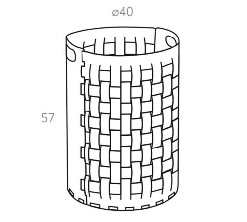 Корзина для белья ADJ Dubai круглая D40xH57 см серый/черный 2057.03/01