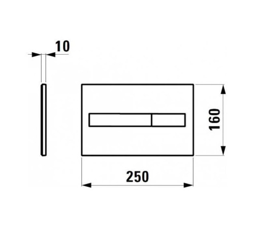 Клавиша смыва Laufen LIS двойной смыв 8.9566.1.004.000.1