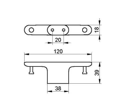 Крючок для полотенца двойной KEUCO Edition 400 хром 11515 010000