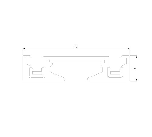 Шинопровод накладной (2м) Flat Magnetic 85129/00