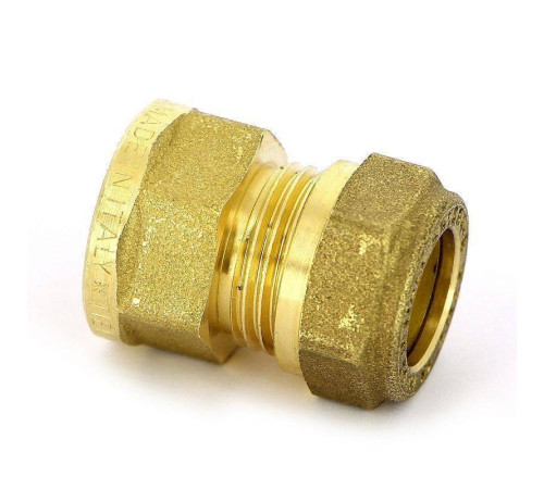 Муфта обжимная Tiemme 1100 15 мм х 1/2 ВР латунная 1100007