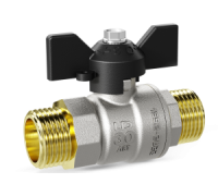 Кран шаровой латунный LD Pride 47.15.Н-Н.Б 1/2 нар-нар резьба бабочка 47.304.15