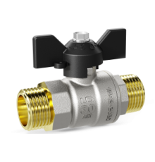 Кран шаровой латунный LD Pride 47.15.Н-Н.Б 1/2 нар-нар резьба бабочка 47.304.15