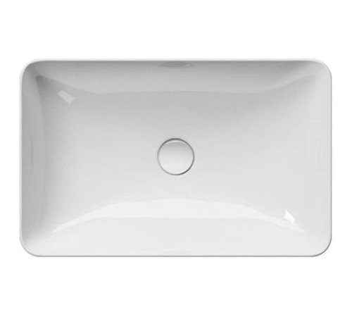 Раковина накладная GSI Pura 600х380 мм без отверстия под смеситель белый глянцевый 883711