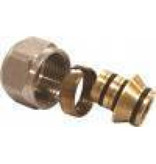 Соединитель обжимной Евроконус Euros для металлопластиковых труб 20x2.0-3/4 EU.ST3287040 20x2x34