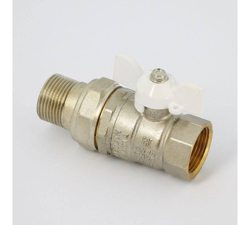 Кран шаровой LD Pride 45.340.15 с отверстием для термометра 1/2 ВР/ВР бабочка 45.340.15