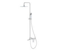 Душевая стойка с верхним душем Boheme Q 15х36х92 см белый/хром 148-WCR.2