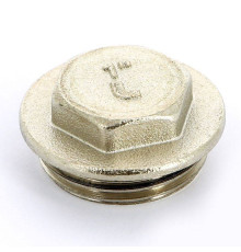 Заглушка резьбовая наружная Uni-Fitt 1 с прокладкой O-ring никелированная 609N4000