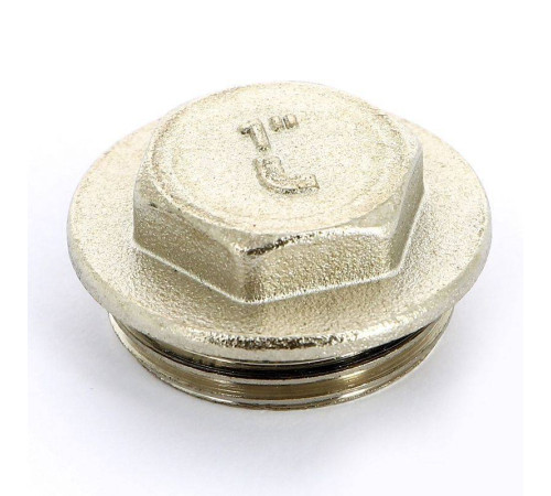 Заглушка резьбовая наружная Uni-Fitt 1 с прокладкой O-ring никелированная 609N4000