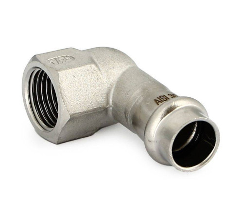 Угольник пресс-ВР Uni-Fitt 28х3/4 нержавеющая сталь 784S4300