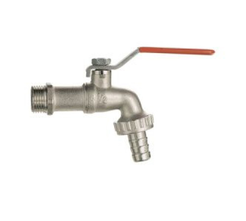 Кран шаровой поливочный Gekon с насадкой для шланга 3/4 GK 7966 34