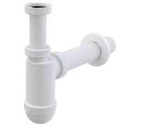 Сифон для раковины Alcaplast A43 бутылочный 1 1/4 x 40 мм под донный клапан белый A43