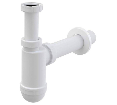 Сифон для раковины Alcaplast A43 бутылочный 1 1/4 x 40 мм под донный клапан белый A43