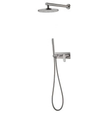 Смеситель встраиваемый для душа с верхним душем Boheme Spectre никель браш 454-NB
