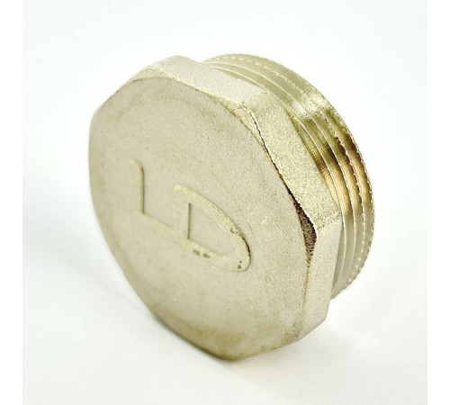 Заглушка LD Pride латунная никелированная 1 1/4 наружная резьба LD.67.505.32